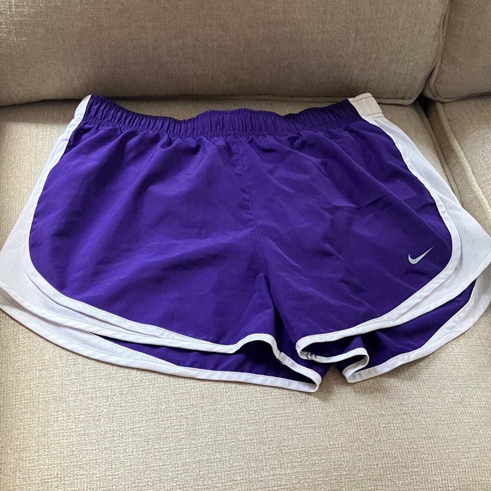 Nike Women's Athletic Shorts in Purple and White